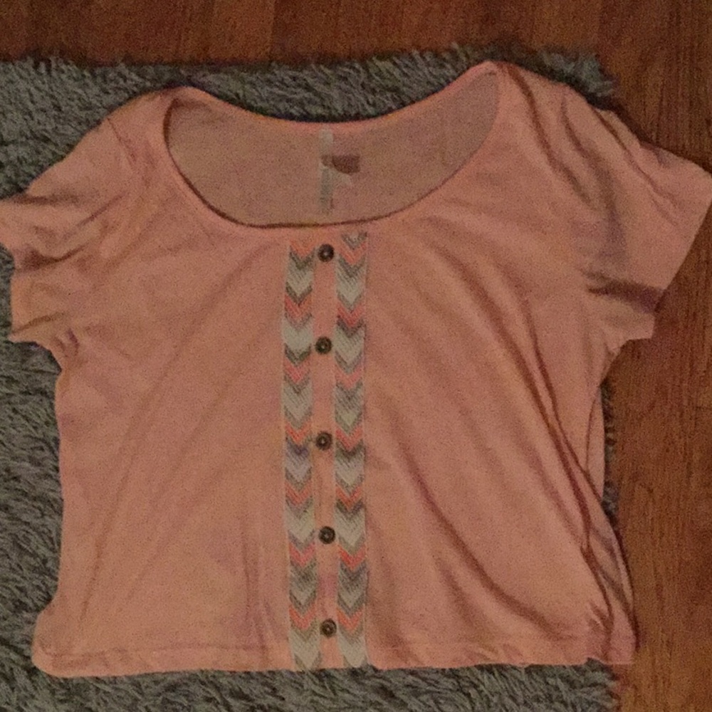 Peach crop top
